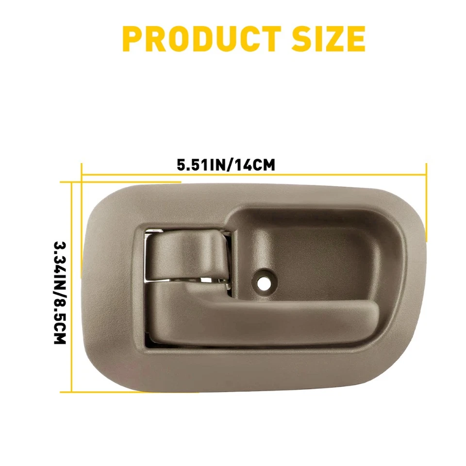 For 1998-2003 Toyota Sienna Front Right & Left Side 2Pcs Interior Door Handles - Image 3 of 4