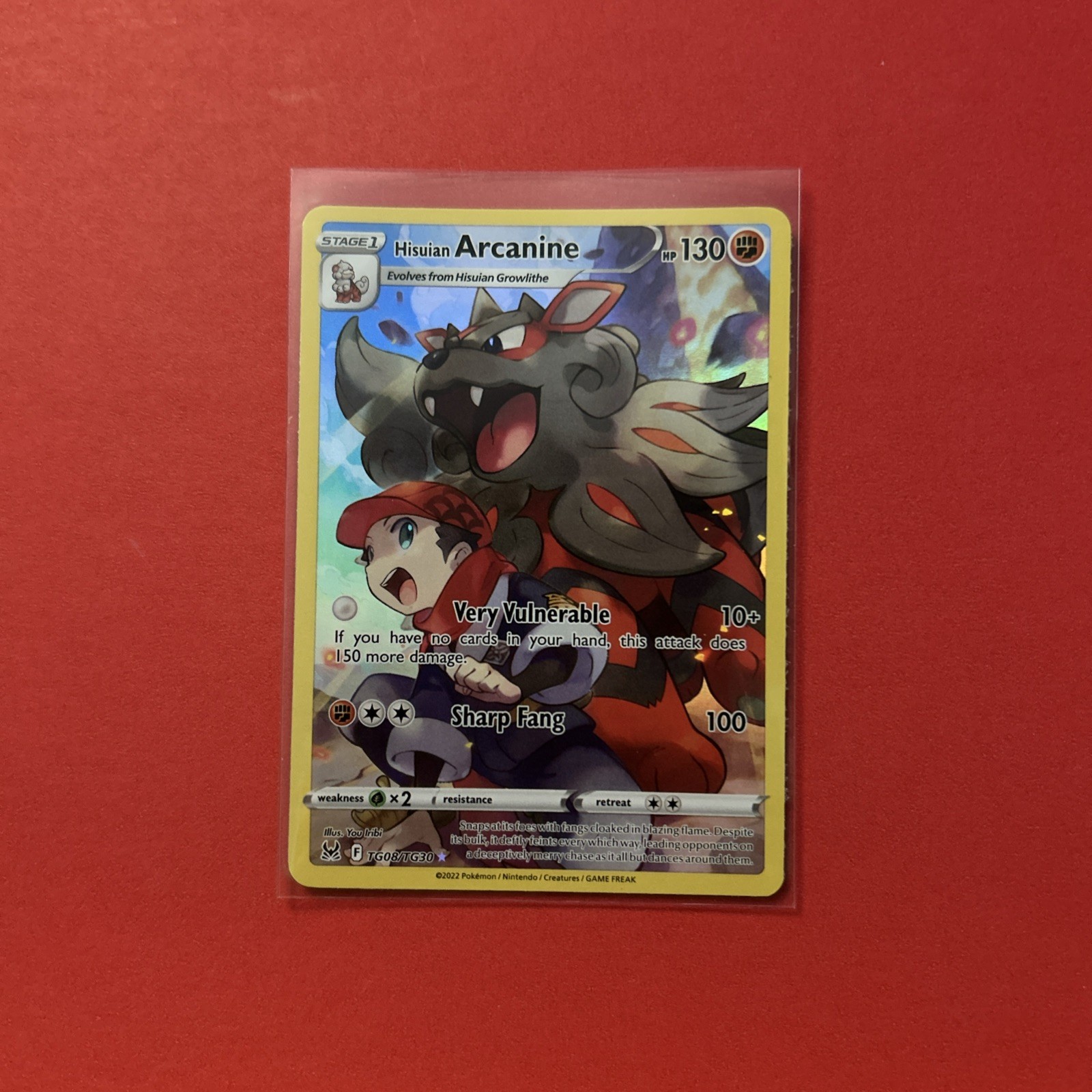 Hisuian Arcanine TG08/TG30 Swsh11: Lost Origin Trainer Gallery Holo