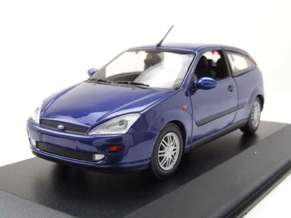 Ford Focus 2-TüRer 1998 Blau Metallic Modellauto 1:43 Maxichamps-image
