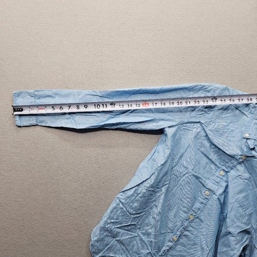 American Eagle Outfitters Men's Size Small Light Blue Dotted Button Down Shirt - Picture 7 of 10