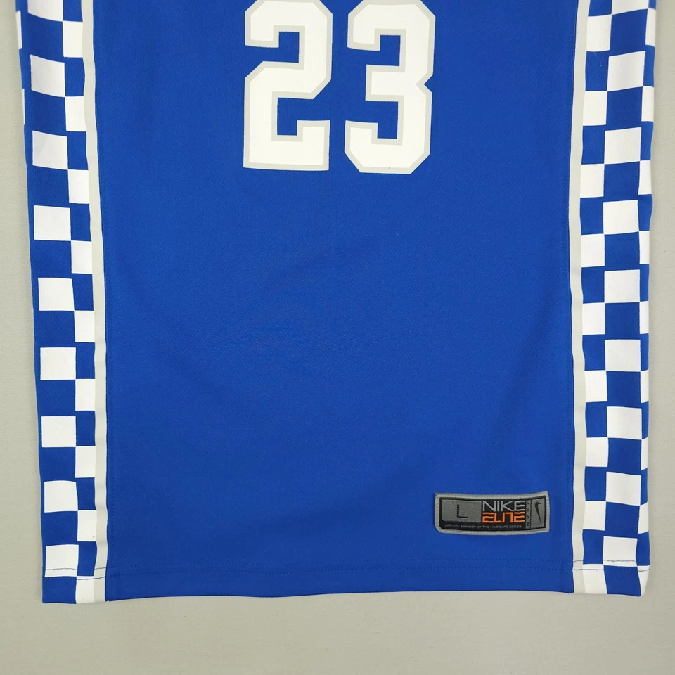Nike Elite Kentucky Wildcats Basketball Jersey Boy Large Checkered #23 Davis - Image 4 of 4