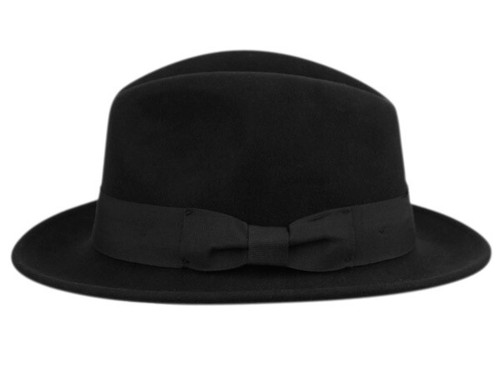 Premium Milano Wool Felt Short Brim Fedora Hat Grosgrain Band Crushable Outback - Picture 9 of 10
