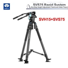 SIRUI SVS75 SVH15 Carbon Fiber One-Step Outdoor Camera Video Tripod Fluid Head 