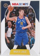 Nikola Jokic 2020-21 Panini NBA Hoops Silver Holo Base Card #191 Denver Nuggets