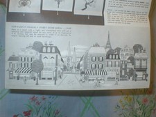 STREET SCENE MURAL U-BILD PATTERN 379 VINTAGE 9' USED PRE-OWNED FRAGILE 2 PCS