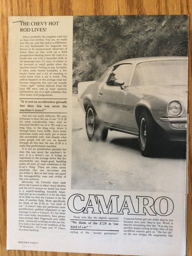 CAM325 Road Test 1973 Camaro Z-28 Summer 1973 5 page #2
