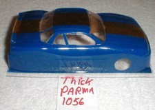 PARMA Chevy BLUE Stock Car Slot Car THICK Body 1/24 Vintage 4" W/B NOS 1056