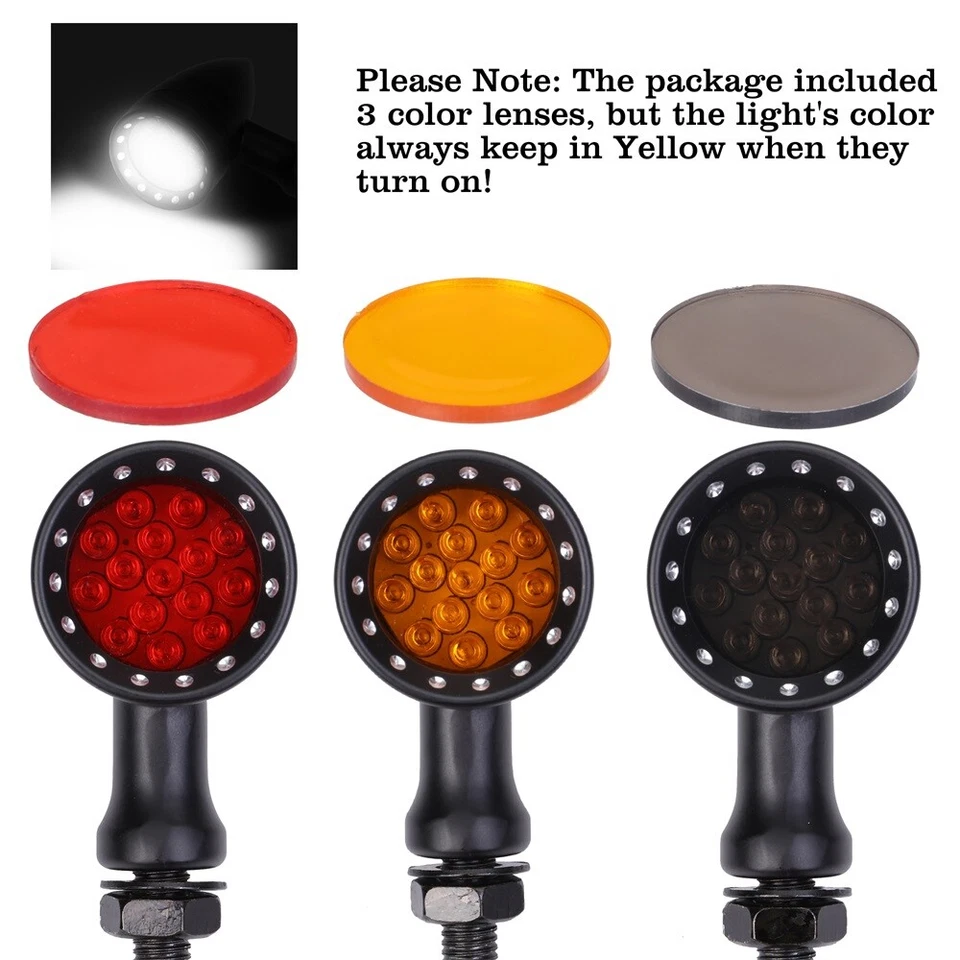 Luz trasera de señal de giro LED para motocicleta Yamaha Honda Suzuki Kawasaki Foto 3 de 4