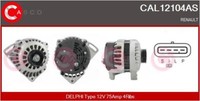Casco Lichtmaschine Generator 75A 12V FüR Renault Clio II 1.2 CAL12104AS