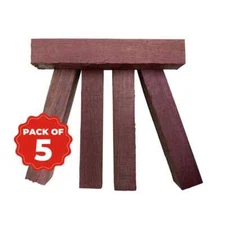 5 Pcs, Purpleheart Pen Blanks 3/4x 3/4x 4 Turning Wood Blocks– Free US Shipping
