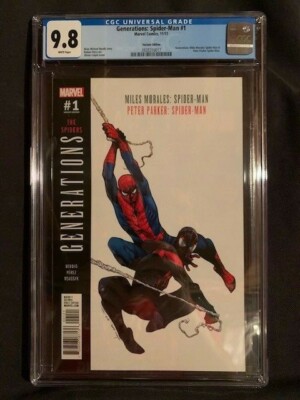 GENERATIONS: SPIDER-MAN #1 CGC 9.8 COIPEL COVER!! 11/2017 PARKER/MORALES! 