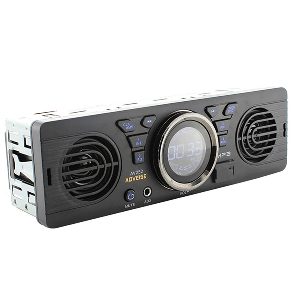 Single 1Din Bluetooth FM Radio MP3 Player Receiver AUX-IN SD Built-in 2 Speaker - Image 2 of 4