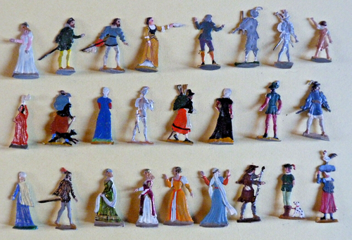 Petits soldats personnages civils etain à peindre