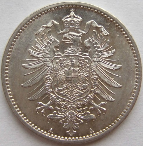 Coin German Reich Empire 1 Mark 1883 IN A Extremely fine / - Picture 2 of 2
