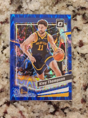 2023-24 Panini Optic Klay Thompson /249 #189 Blue Seismic Parallel Warriors