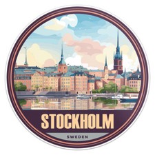 Sweden Stockholm City - Car Bumper Sticker Vinyl Decal