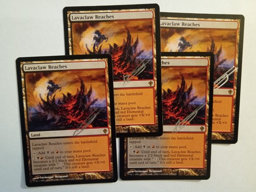 Magic The Gathering - 1x Signed Lavaclaw Reaches (mtg) Worldwake - 4 avail - 第 1/1 張圖片