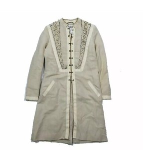 PHOEBE PHILO SPRING 2005 LINEN ORNATE STUDDED COAT JACKET NWOTGS SZ F40