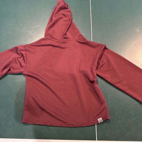 PUMA Girl's Long Sleeve Top Hoodie Size L (12-14) Fig Cropped Pullover Hoodie - Picture 3 of 3