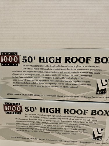 2 Proto 1000 Life Like HO Scale 7up 50' High Roof Box Cars. New In Boxes - Picture 5 of 8