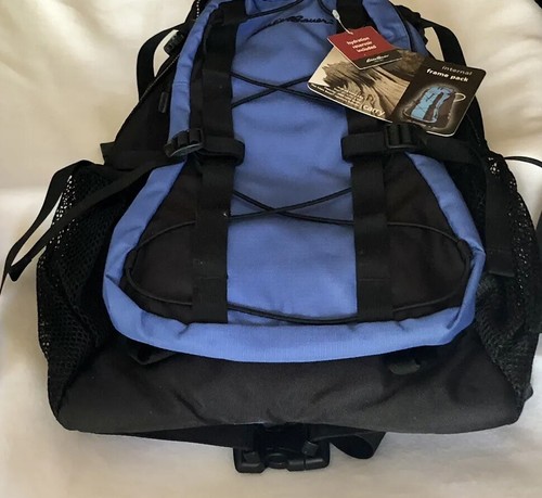 NEW Eddie Bauer Blue Internal Frame Hydration Hiking Backpack Padded Raincover - Picture 18 of 21