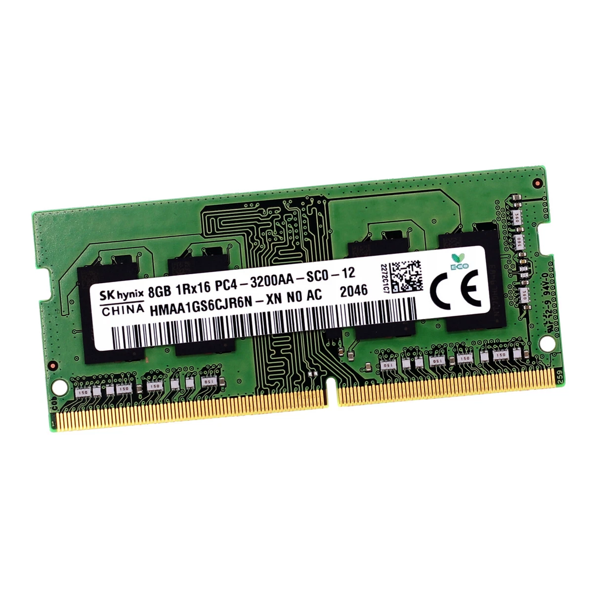 HMAA1GS6CJR6N-XN SK Hynix 8GB PC4-3200AA 3200Mhz 1RX16 SO-DIMM Laptop Memory RAM