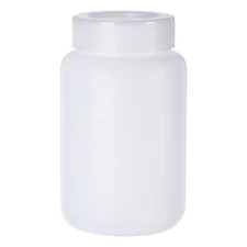 2000ml Reagent Bottles, HDPE Wide Mouth Round Bottles Translucent White