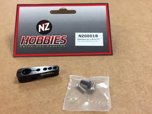 NZHOBBIES NZ0001B Aluminum Servo Horn 25T (Black) : Axial, Futaba & Savox Servos - Picture 2 of 7