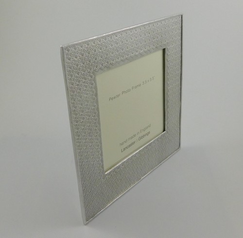 English Pewter Kiriko Design Photo Frame 3.5" x 3.5" Made in England | KI02 - Picture 3 of 5