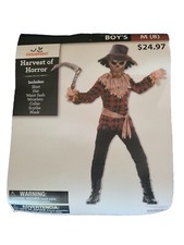 Harvest of Horrors Evil Scarecrow Halloween Costume Boys Child M 8 