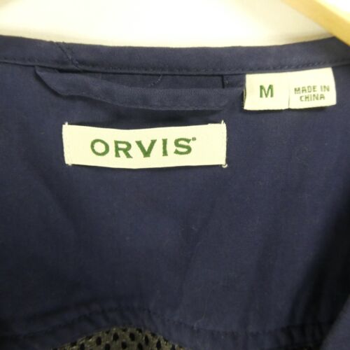 ORVIS Men's Blue Gray M Suede Vest Field Hunting Shooting Clay Target Utility - Picture 7 of 14