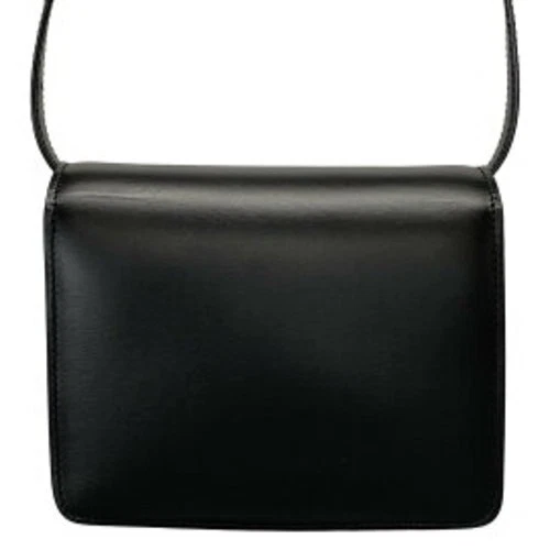 CELINE Classic Small Box Bag Black Leather Shoulder Crossbody Purse Elegant Rare - Picture 3 of 12