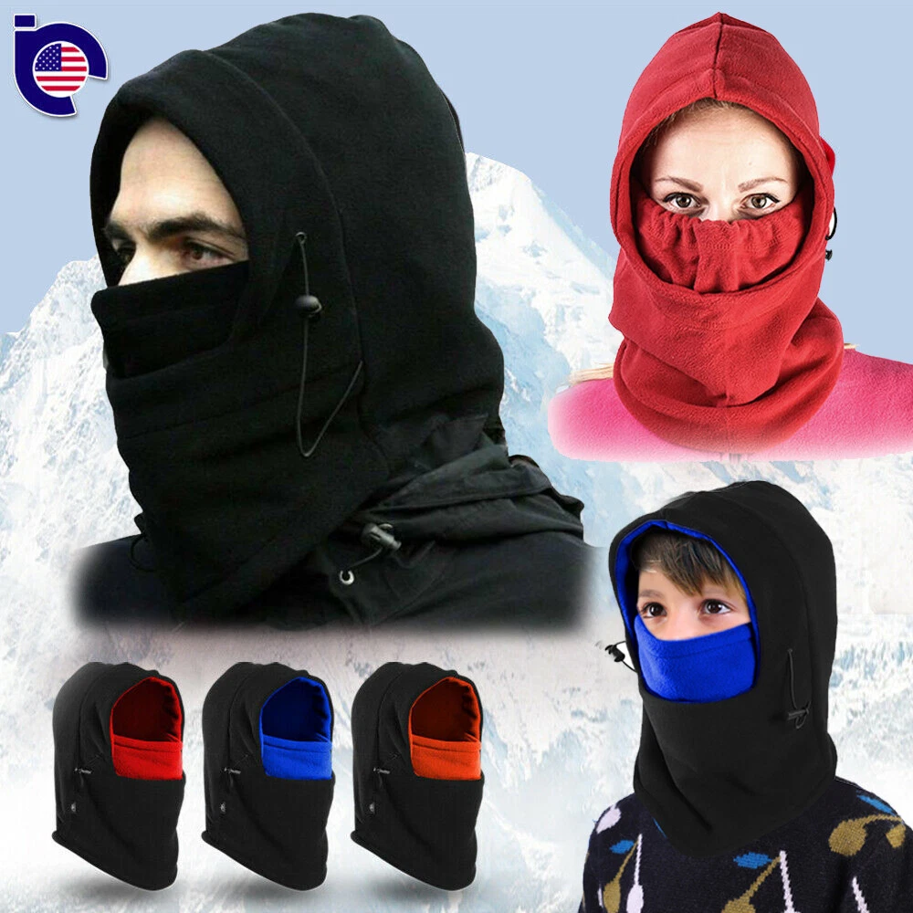 Heavy Fleece Unisex Balaclava Wind-Resistant Winter Face Mask,Fleece Cold  Weather Ski Mask