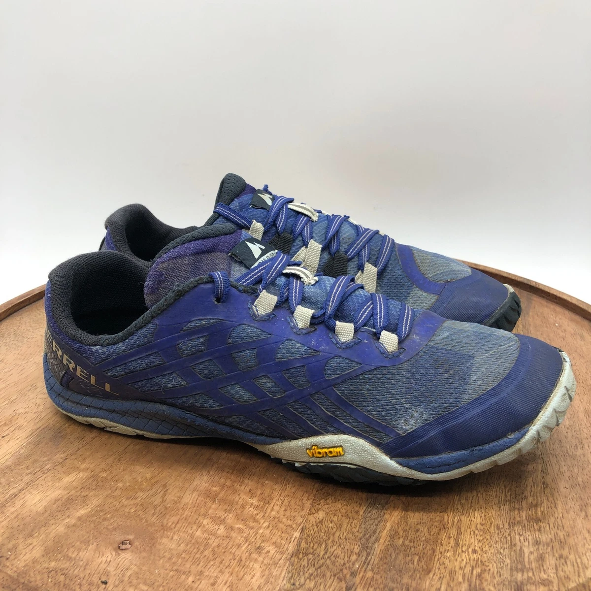 Merrell Trail Glove 4 Womens 7.5 Barefoot Running Shoe Sneaker Hike Blue Vibram