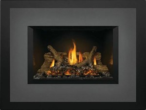 Oakville X3 Gas Fireplace Insert With Porcelain Reflective Panels