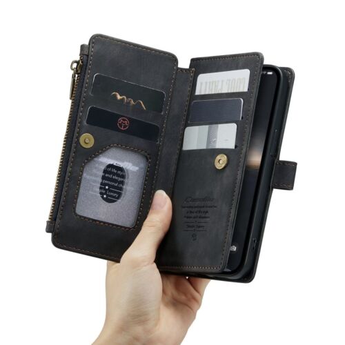 For iPhone 15 14 13 12 11 Pro Max XS XR 8 7 6 Magnetic Leather Cover Wallet Case - Picture 22 of 59