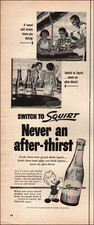 1953 Vintage ad Squirt retro Soda Art Cartoon Bottle Tennis 11/04/22