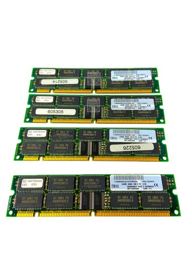 94G7384 I IBM 256MB 4 x 64MB ECC DIMM EDO Memory Module Kit 12J3474 - Picture 1 of 3