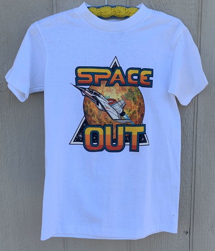 Vintage SPACE OUT T-Shirt Single Stitch Pacific Coast Co Made In USA 80s 90s L - Picture 5 of 12