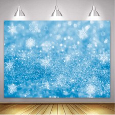 Winter Snowflakes Backdrop Sparkling Bokeh Dots Birthday Photography Background
