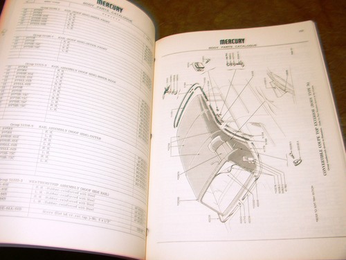 1955 55 Mercury Parts Catalog Set Monterey Montclair Sun Valley Convertible Orig - Foto 6 di 12