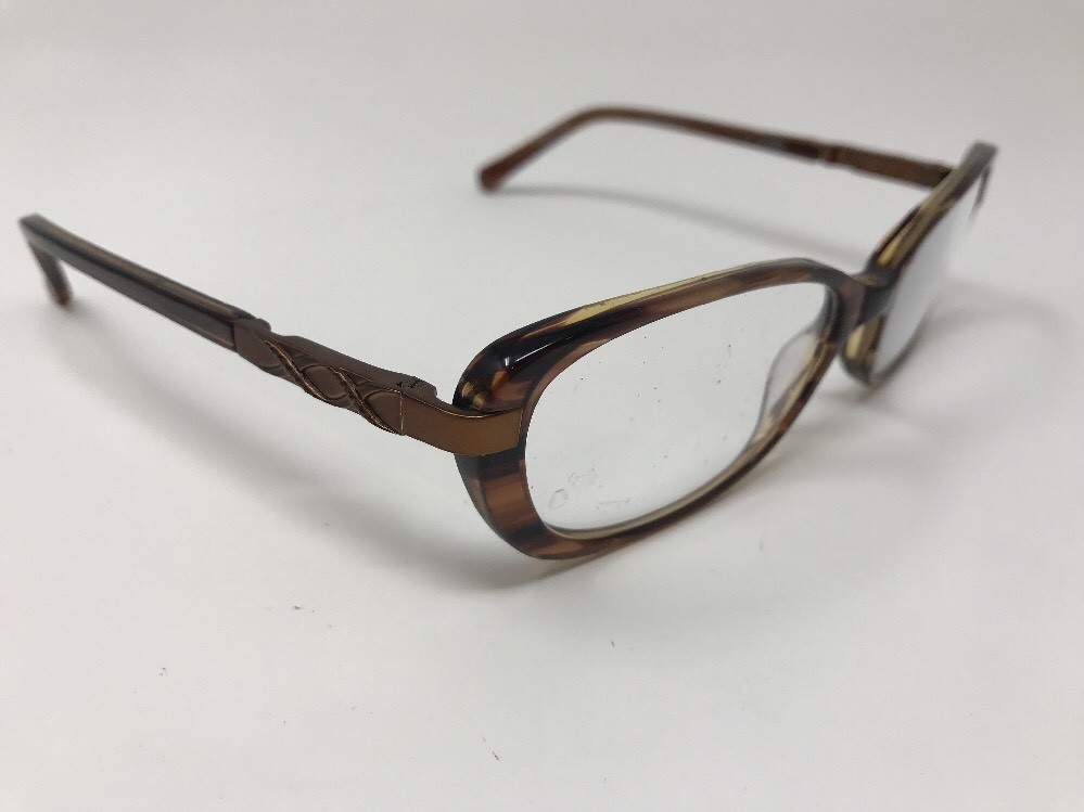Durahinge Eyeglasses DH48 Brown Horn 53-17-135 Flex Hinge Bronze