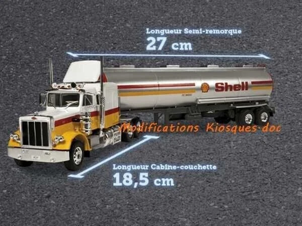IXO/ALTAYA 1/43 PETERBILT 359 1970 SHELL AMERICAN Tractor+TRAILER Mint Cardboard - Immagine 2 di 4