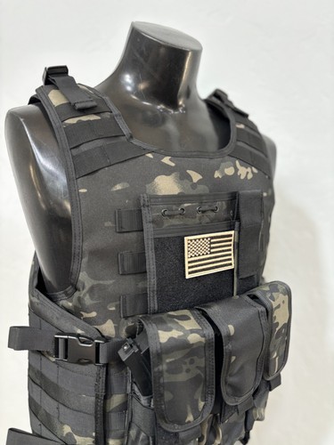 BULLETPROOF Carrier Vest Free Made With Kevlar Plates 3a M L Xl Xxl 3xl 2xl  USA - Picture 3 of 22