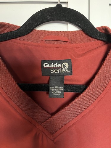 GUIDE SERIES Mens Pullover Lined Windbreaker Size XL Dark Red - Picture 3 of 4
