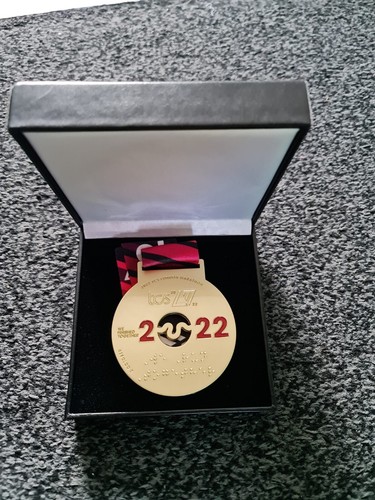 TCS London Marathon Finishers Medal 2022 in Gold colour with presentation box