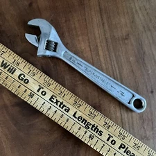 J.H. WILLIAMS APL-8 Adjustable 8" Wrench W/ LOCKING PIN Superjustable USA RARE