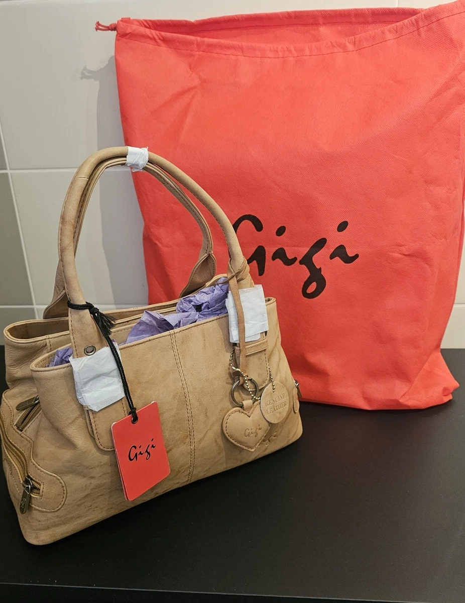 Sac à Main épaule Cuir Vera Pelle - Couleur Noir/rouge/vert, Anse Verte, état Correct