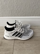 Men's 9 adidas Ultra Boost 1.0 White Core Black Running Shoes JR1987