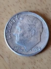 1964-D Roosevelt Dime Circulated Free US Shipping. 90 % Silver .